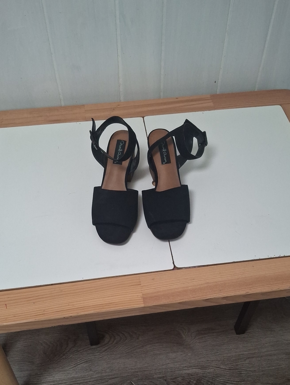 Black Ankle-Strap Open-Toe Sandals